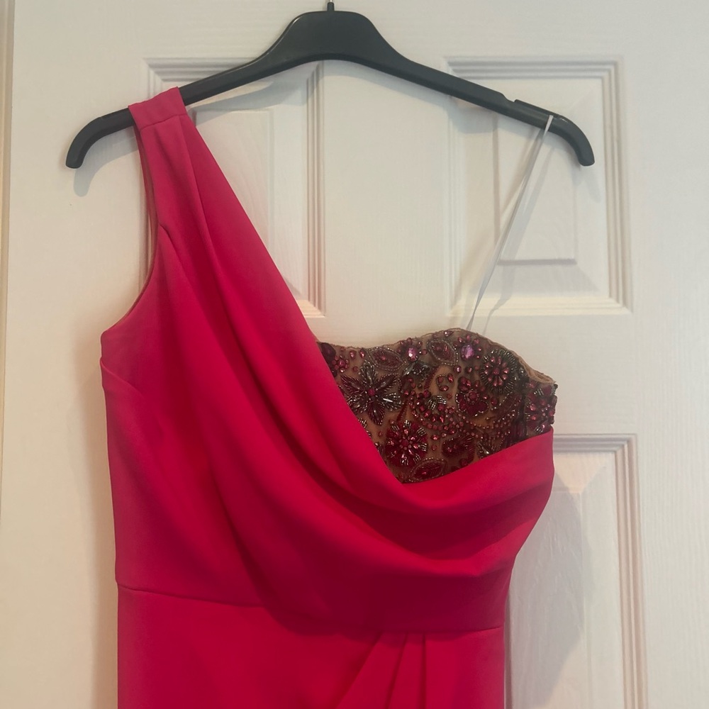 Marchesa One Shoulder Pink Dress - Picture 3 of 6